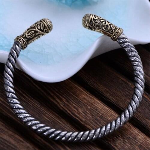 Real 925 Sterling Silver retro Thai silver coarse twist hemp rope Gods eye open Bracelet exquisite fashion charm jewelry for me