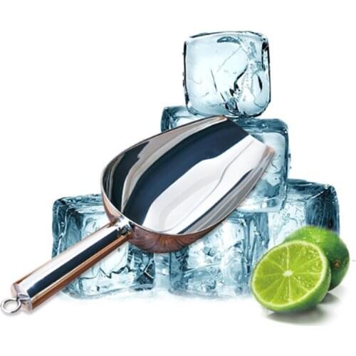 1pcs ice shovel thick 304 Stainless steel flour grain dried fruit fries coffee food buffet multi-purpose shovel