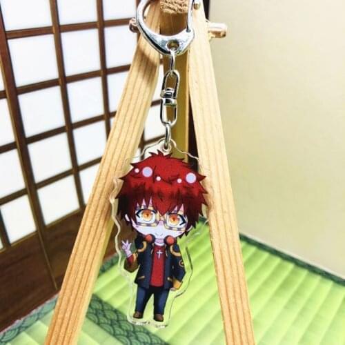 1 Pc New Acrylic Keychain Anime Mystic Messenger Unknown Zen Transparent Double-sided Pendant Keyring Figure toy