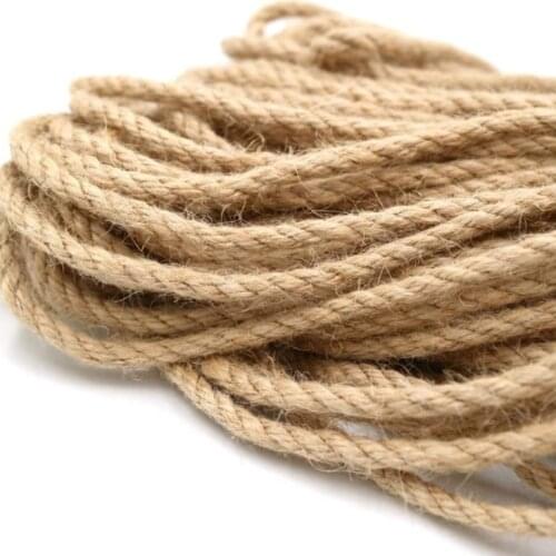 Rope cord fine hand-woven hemp rope diy retro decorative natural jute twine tied rope rough shipping wholesale