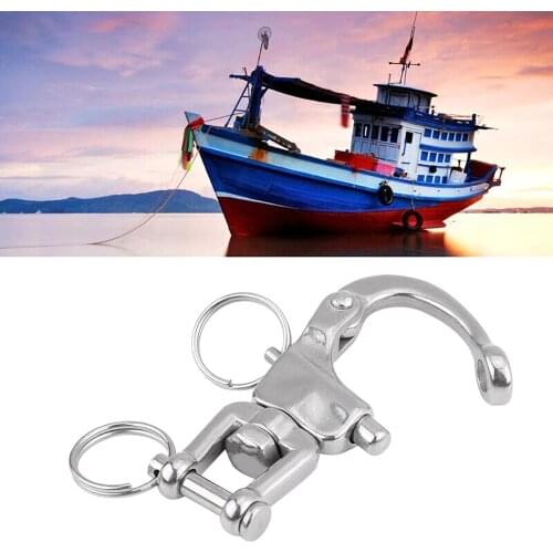 316 Stainless Steel Swivel Shackle Quick Release Boat Anchor Chain Eye Shackle Swivel Snap Hook for Marine Boat Yacht Hardware