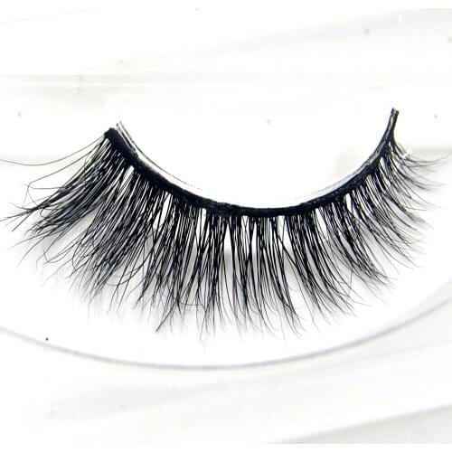 1pc 3D mink lashes Natural Long Handmade Black Cotton Stalk Eye Lash Extension wholesale soft false eyelashes Mascara artist A01