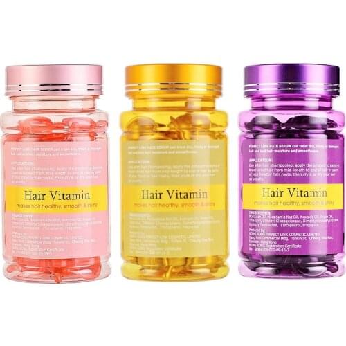 50pcs Hair Vitamin Capsule Keratin Complex Oil For Smooth Silky Hair Serum Moroccan Oil Anti Hair Loss Hair Care