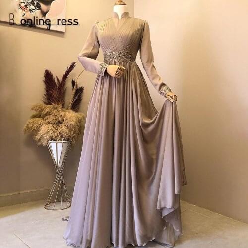 Bbonlinedress A Line Moroccan Evening Dresses Caftan Embroidery Appliques Long Party Dress Arabic Araba Muslim Party Dresses