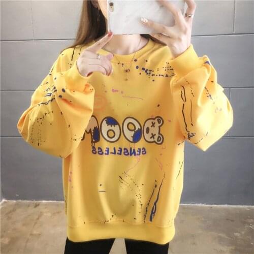 Spring and autumn thin womens loose long-sleeved hoodie jacket jacket autumn explosion style foreign style sweatshirt women