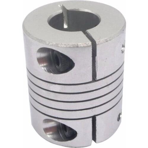 1pc 5 to 8mm Flexible Coupling OD25x30mm Clamping type Router Connector 5/6/6.35/8mm Motor Jaw Shaft Coupler