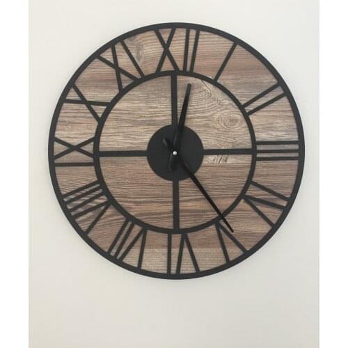 Goodtime Roman Numeral Decorative Wall Clock 48 cm MDF Wooden Home Needles Design Free Shipping