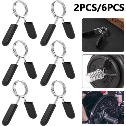 2 PCS 25/28/30 mm Barbell Clamp Spring Collar Clips Gym Weight Dumbbell Lock Standard Lifting Kit Gym Weightlifting Lock