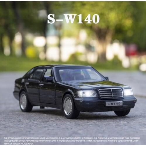 2020 New Zhenwei CLASSIC W140 1:32 Alloy Model Car Sound Light Pull-back Light Sound Alloy Vehicle Model Toys for Children