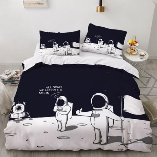 Childrens Bed linen set Bedding Set duvet cover 150*200 200*220 size Bedspread 4pcs For kids baby cartoon Space astronaut