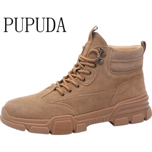 PUPUDA spring new sneakers men Tooling shoes trend casual high top shoes male outdoor men boots fashion classic sport shoes