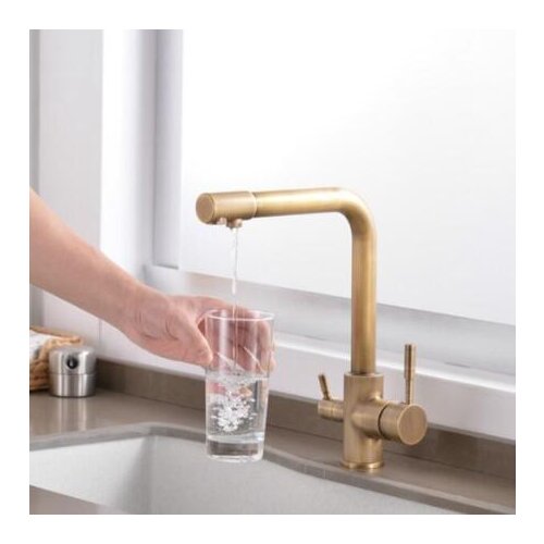 Vidric Kitchen Faucets Solid Brass Crane For Kitchen Purified Water Filter Tap Three Ways Sink Mixer 3 Way Kitchen Faucet ML91