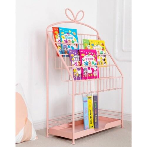 Nordic fashion metal kitchen shelf multi-functional living room storage rack for toys books simple floor type bathroom organizer