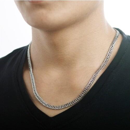 Mens 925 Sterling Silver Thick Necklace Personality Luxury Hip Hop Chain Street Dance Chain Material 100% Real