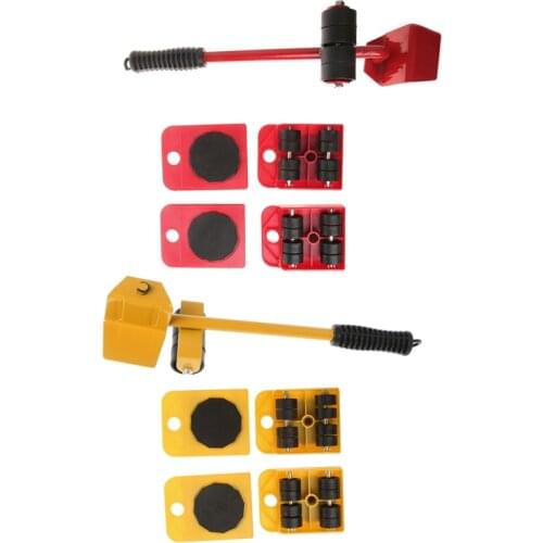 5Pcs Furniture Transport Roller Set Removal Lifting Moving Tool Heavy Move House