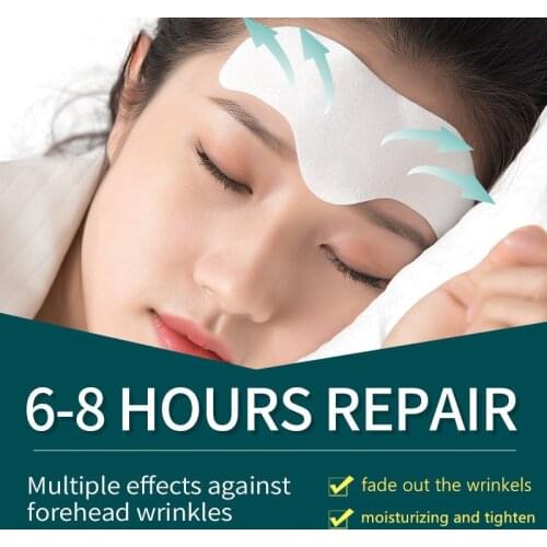 Forehead Furrow Patch Anti-wrinkle Line Removal Stickers Frown Lines Treatment Anti-aging Moisturizng Patch Face Skin Care