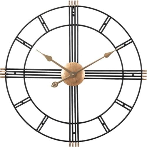 Wrought Iron Nordic Modern Minimalist Indoor Multi-occasion Wall Clock Creative Antique Mute Metal Decorative Clock