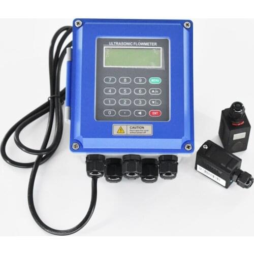 Wall mounted ultrasonic flow meter TUF-2000B Ultrasonic water meter DN25-100mm high temperature transducer