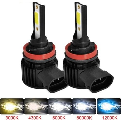 NEW 80W 14000LM Car Haedlight H4 H7 H1 LED H8 H9 H11 4300K 5000K 6500K 8000K 25000K Auto Fog Light 80W 16000LM 12V LED Bulb