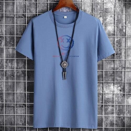 Solid Color Cotton Couple lovers Women Men t-shirt, Oversized t-shirt short sleeve t-shirts, Funny Smiley graphic t shirts