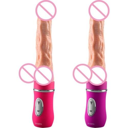 Fully Automatic Intelligent Heating Telescopic Female Masturbator Realistic Penis Gay Couple Sex Toys Vibrator Stick Sex Machine