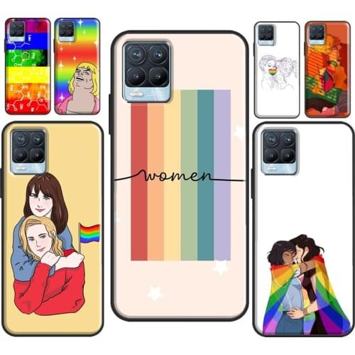 Rainbow Lesbian Pride Gay LGBT For OnePlus 9 Pro 8 7T 8T Nord Case For OPPO Realme 8 Pro X2 6 7 Pro GT Neo C3 C21 Cover