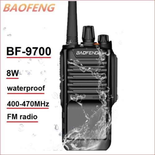 Real 8W BAOFENG BF-9700 Walkie Talkie Waterproof UHF 400-470MHz Amateur Ham CB Radio Transmitter Transceiver BF 9700 Woki Toki