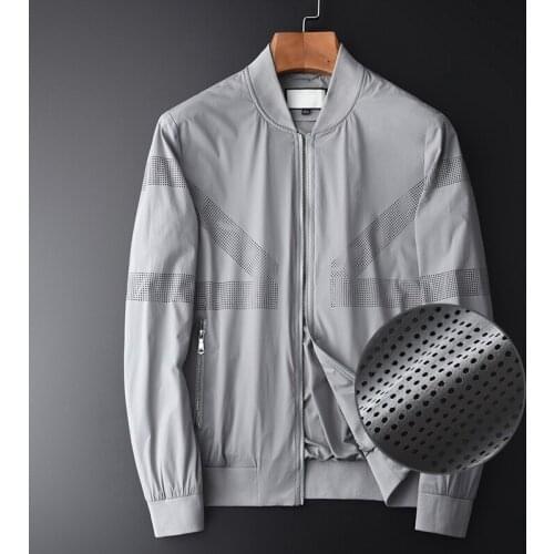 Grey Men Luxury Stand Collar Laser Drilling Mens Jackets And Coats Plus Size 4xl Slim Fit Sport Casual Man Jacket