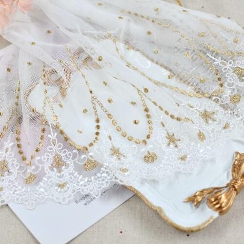 9yards 12-21cm Mesh embroidery Lace Trim Handmade DIY Garment needlework sewing accessories fabric Clothing Decoration 231