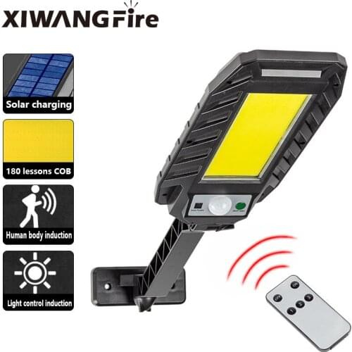 LEDSolar Light PIR Motion Sensor Garden Decoration Street Light Dimmable High Middle and Low Brightness Rechargeable Solar Light