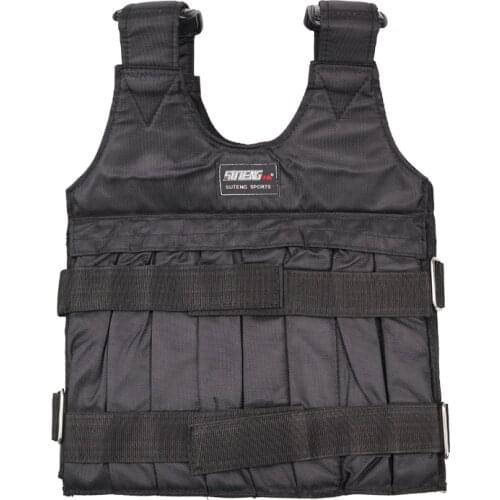 20kg Loading Weighted Vest For Boxing Training Workout Fitness Equipment Adjustable Waistcoat Jacket Sand Clothing