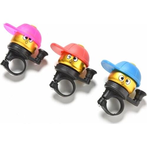 2 Pcs/lot Cute Bicycle Bell for Childrens Bike Hat Bell Cap Alarm MTB Metal Handlebar Bicycle Horn Cycle Bike Ring Accessories