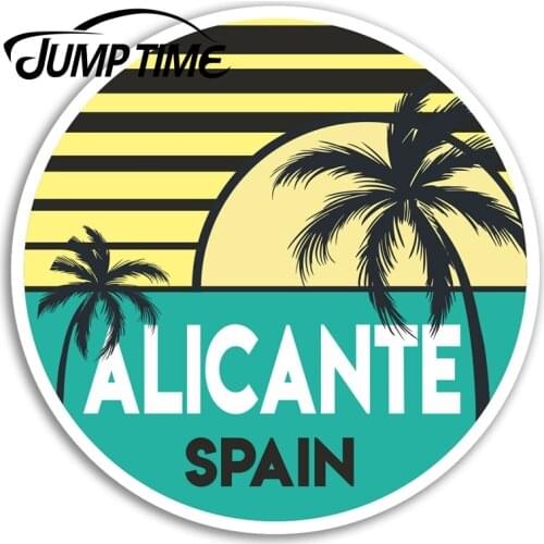Jump Time for Alicante Vinyl Stickers Spain Travel Sticker Laptop Luggage Waterproof Accessories Bumper Car Decal