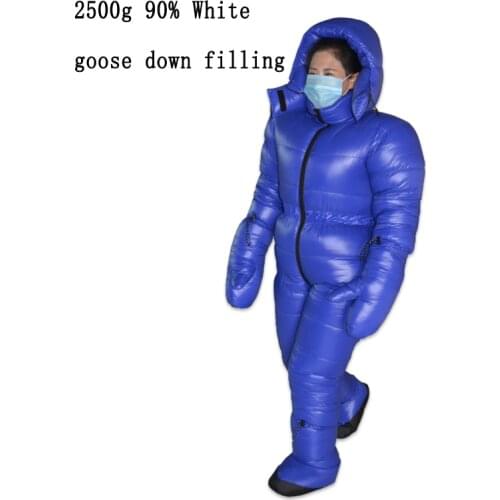 Super Warm 2500g High Quality Goose Down Filling Antarctic Arctic Expedition Special Use Down Jacket Winter Sleeping Bag