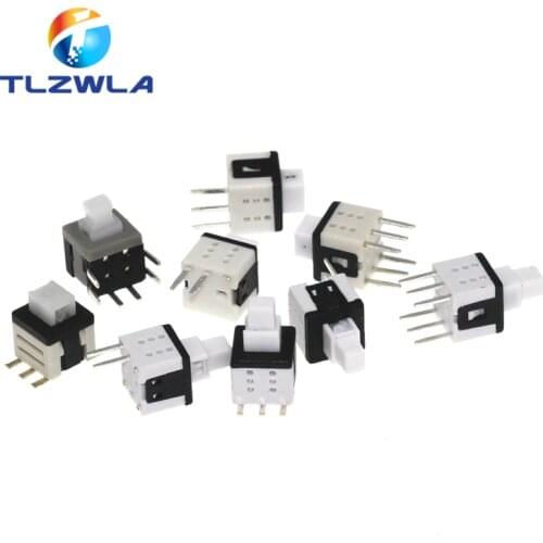 10pcs 5.8*5.8mm Self Locking Push Tactile Power Micro Switch Kit 2 3 6 Pin Button Switches 5.8x5.8