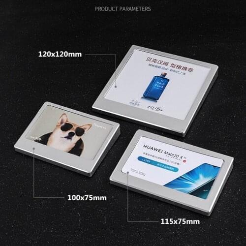 100*75mm High Quality Aluminum Tabletop Slanted Sign Holders Display Stand Block Price Label Holder Frame
