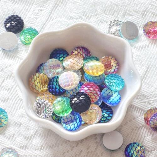 12mm bling Round Fish scale convex surface 40pcs Embellishment Scrapbooking DIY Crafts For Earring Jewellery
