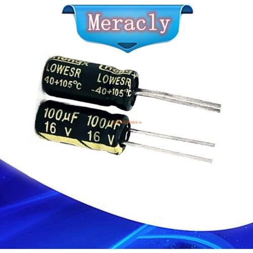 20pcs/lot Q10 100uf16V aluminum electrolytic capacitor size 5*11 16V 100uf 20
