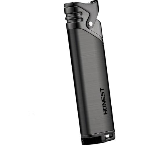 2020 Mini Personalized Windproof Straight Inflatable Lighter Compact Portable Outdoor Ignition Gadget