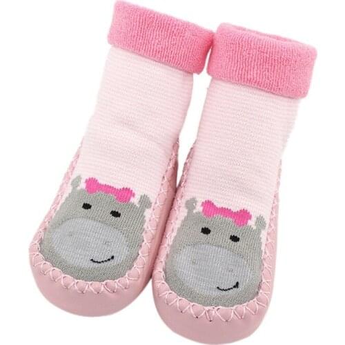 2021 Ins Baby Boy Girl Socks Anti Slip Rubber Soles First Walkers Floor Toddler Socks