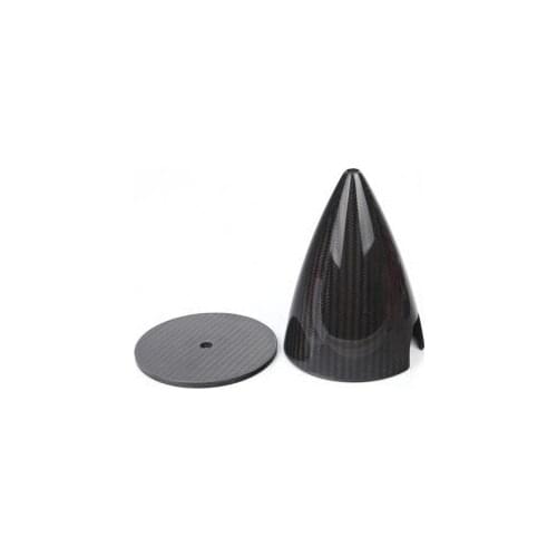 3.0"/76mm Carbon Fiber Verisimilitude Spinner for Sbach Plane-Black Color with Carbon Fiber Back Plate, 3K Surface Processed