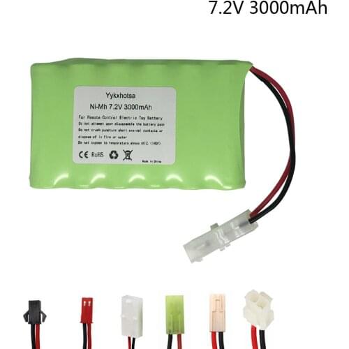 7.2V 3000mah AA NI-MH battery for Remote control electric toy boat car Tanks Truck Robot upgrade 7.2V high capacity nimh battery