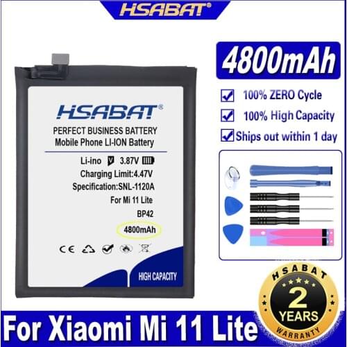 HSABAT BP42 4800mAh Battery for Xiaomi Mi 11 Lite Batteries