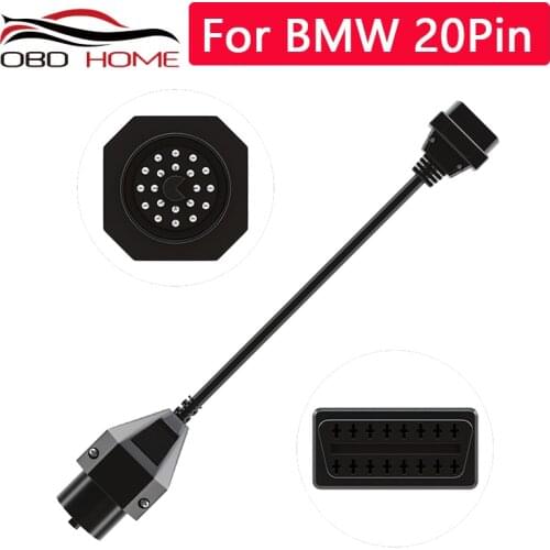 Free Shipping OBD II Adapter for BMW 20 pin to OBD2 16 PIN Female Connector For BMW E36/E39/X5/Z3 for BMW 20pin
