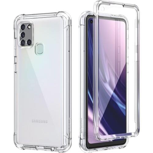 Case for Samsung Galaxy A21s A42 S20 FE S21 Ultra S9 Plus cover Shockproof Bumper with Built Screen Protector Cover Flower Case