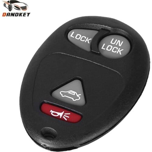 Dandkey For Buick 4 Buttons Replacement Keyless Remote Key Fob Case Shell Housing 4 Button