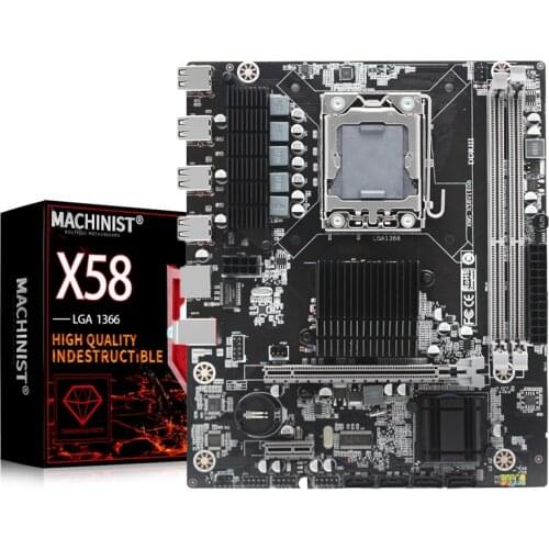 X58 desktop motherboard LGA 1366 support REG ECC DDR3 RAM memory and xeon processor M-ATX USB3.0 AMD RX Series Spell