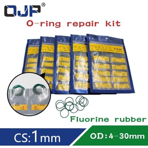 Fluorine rubber O-Ring Green FKM CS1mm OD4/5/6/7/8/9/10/11/12/13/14/15/16/18/19/20/21/22/23/24/25/26/27/28/29/30*1mm Oil Gaskets