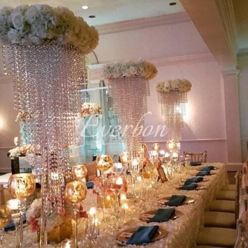 Crystal flower stand wedding centerpiece 80 cm tall wedding decoration acrylic wedding pillar event anniversary ceremony party