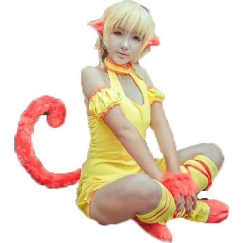 Tokyo Mew Mew Pudding Cosplay Costume with ears and tail as Christmas costume and Halloween costume
